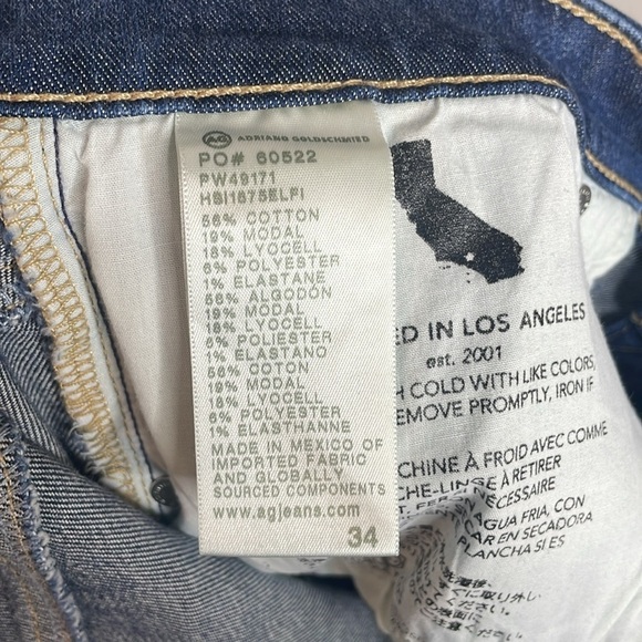 SOLD AG Adriano Goldschmied | Mari Mid Rise Slim Straight Cloud Soft Jean Size - Picture 8 of 8